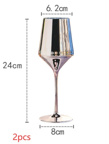 Personalized Luxury Goblet Electroplated Crystal Wine Glass