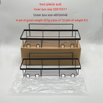 Punch-free Household Toilet Iron Toiletries Wall Storage Shelf