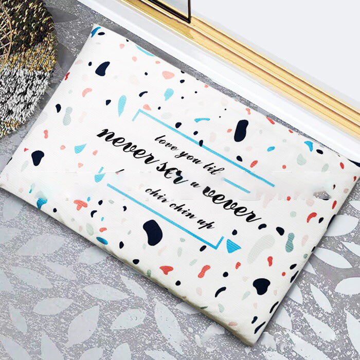 Diatomite soft foot pad absorbent quick drying antiskid bathroom mat