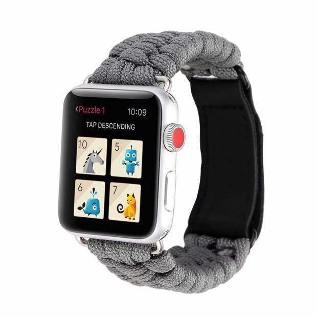 Compatible with Apple, Velcro Braided Umbrella Cord Iwatch Strap
