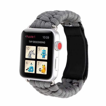 Compatible with Apple, Velcro Braided Umbrella Cord Iwatch Strap