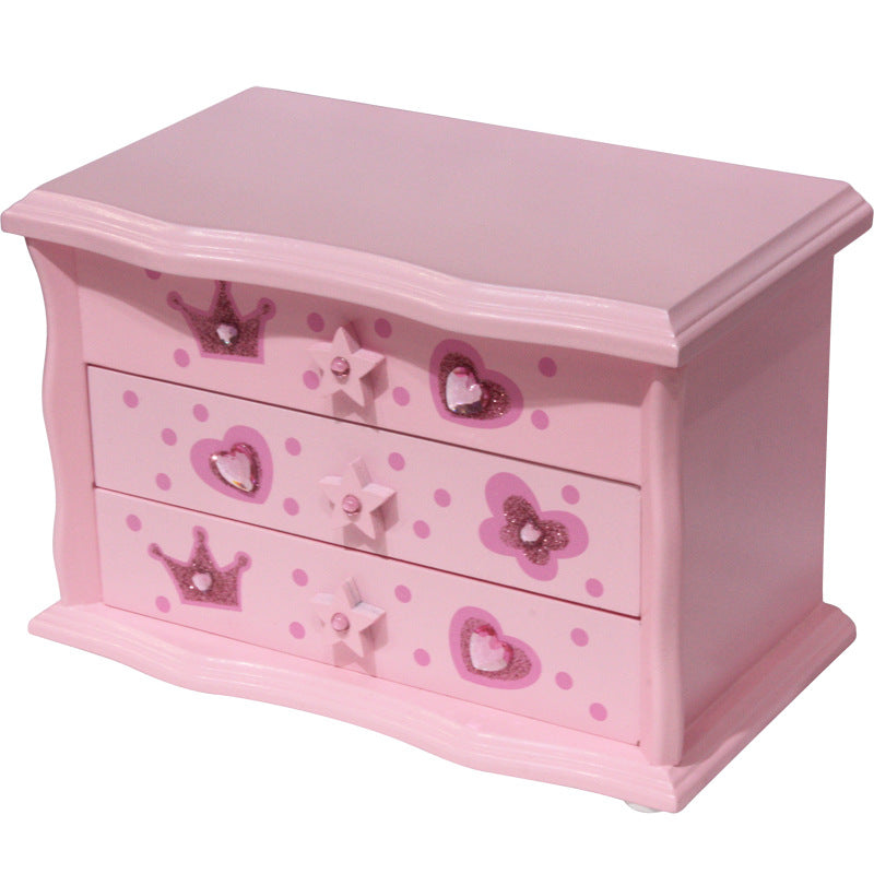 Children's Wooden Jewelry Storage Box Holiday Gift