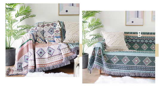 Geometric Pattern Sofa Blanket Dust Cover Towel