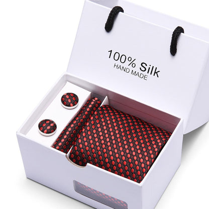 Men's gift box 5-piece suit business formal wedding tie