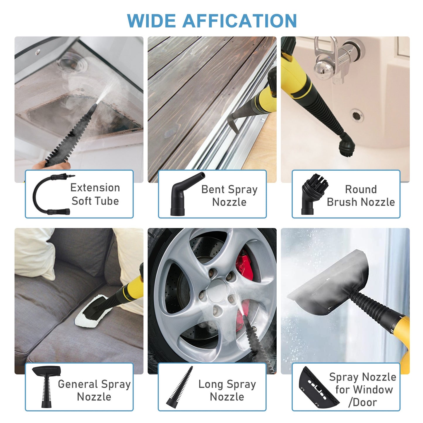 Household Handheld High Temperature Steam Cleaning Machine Multifunctional Cleaner