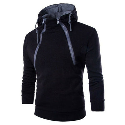 Double zip cardigan plus size hood