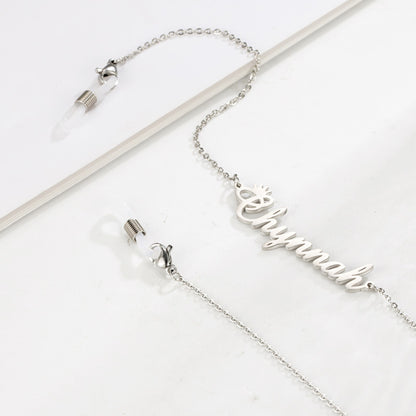 Customized Titanium Steel Name Glasses Chain Sunglasses