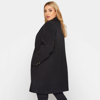 New Black Plus Size Loose Comfortable Fashion Coat for Women