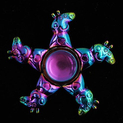 Electroplating colorful fingertip spinning top