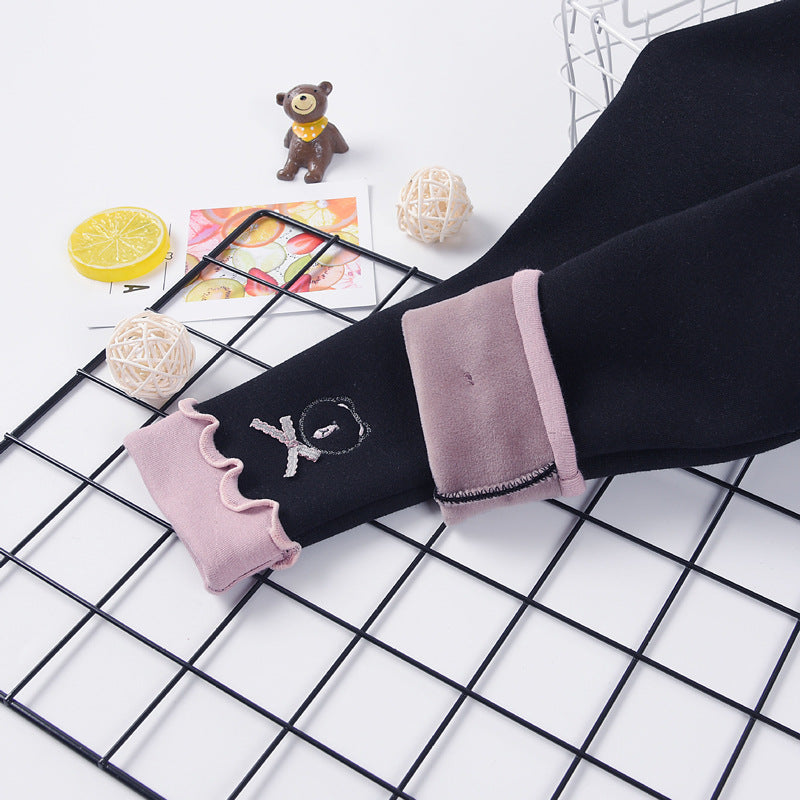 All-in-one fleece leggings