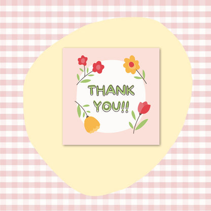 50 PcsPack Square Simple Thank-you Card Coated Paper Business Cards