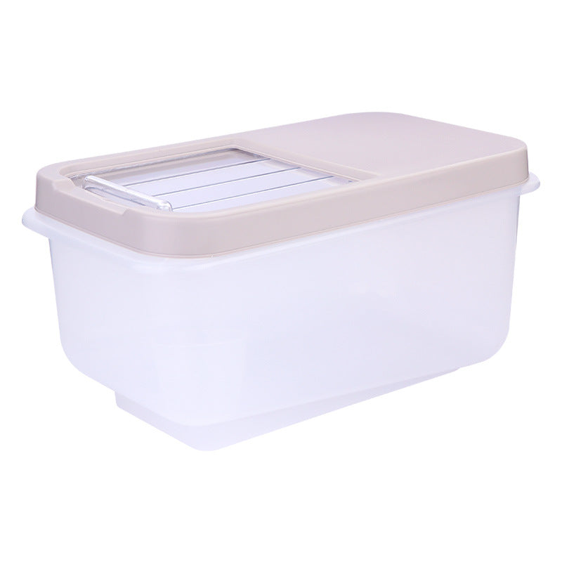 Japanese 10kg plastic barrel kitchen cabinets moistureproof transparent rice storage box with household migang cylinder food box