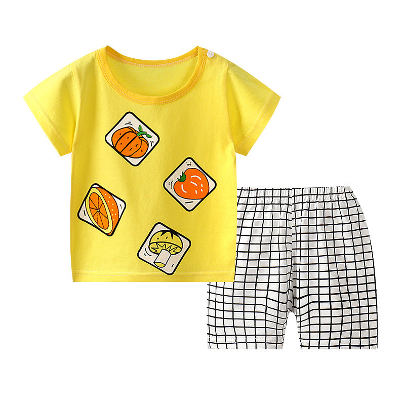 Short sleeved shorts suit