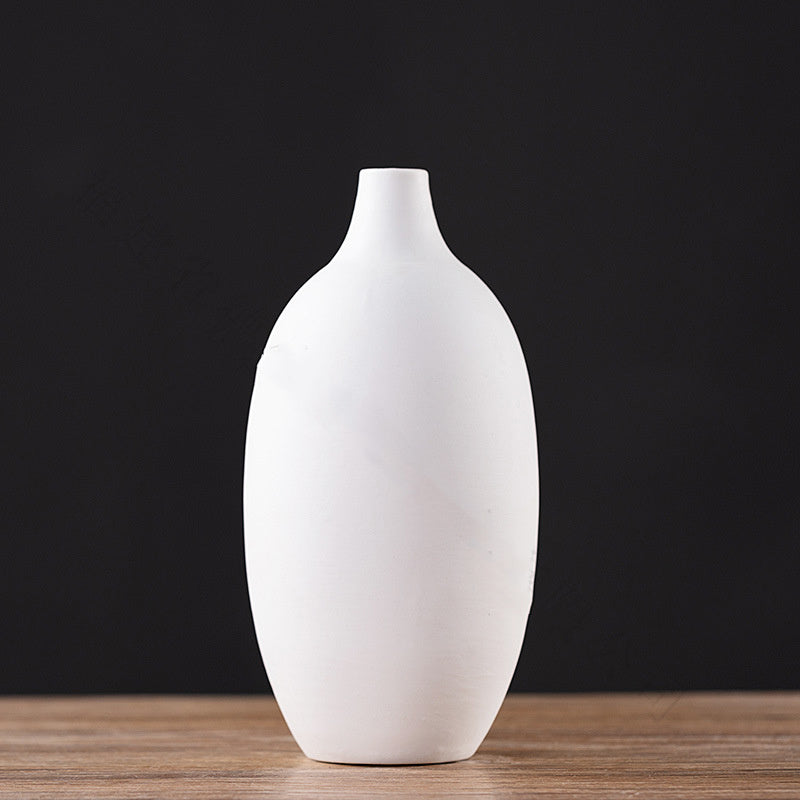 Factory Hot Sale Simple Style Light Luxury Small Restaurant Ceramic Decoration Vase