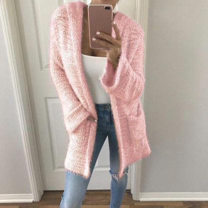 Plus size candy color plush long sleeves