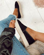 Women hemp platform shoes laofers girl slip - FLIPSTYLEZLLC