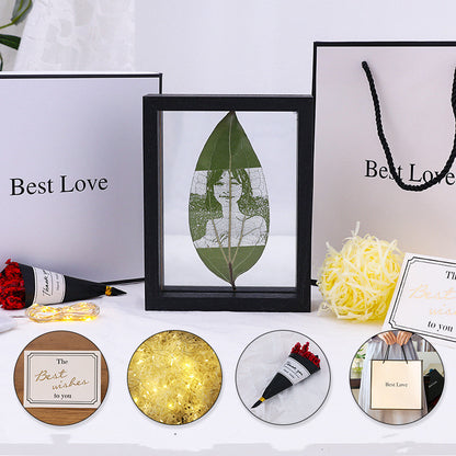 Plate Carving Photo Custom Silhouette Creative Birthday Gift