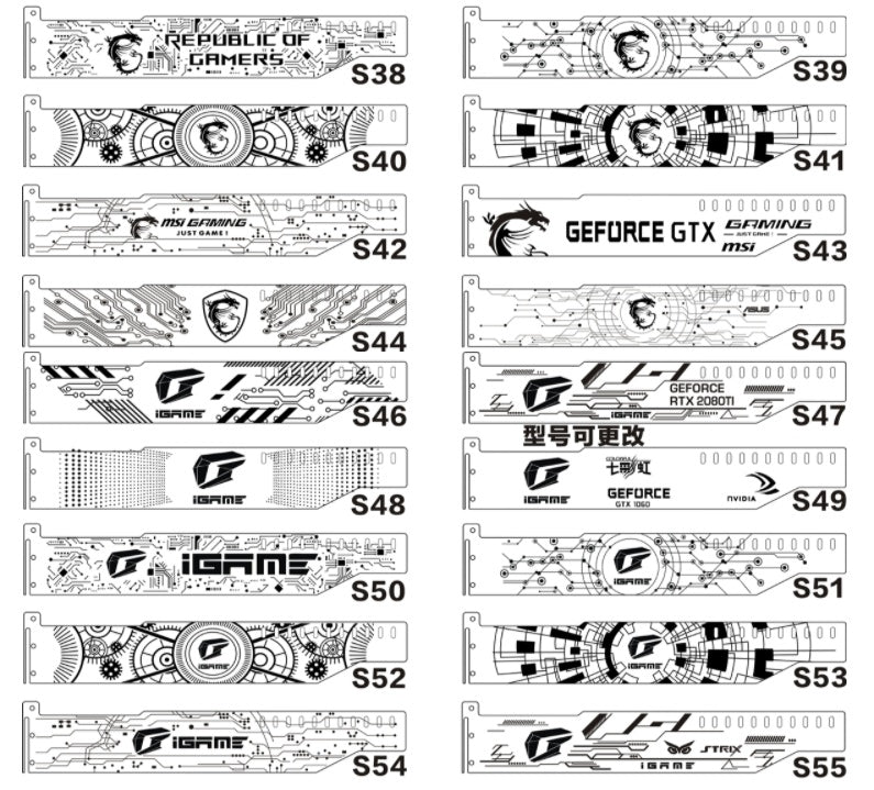 Colorful AURA Lamp Light Board RGB Graphics Card Holder Bracket