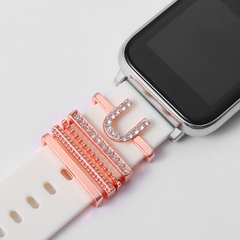 Rose Gold English Alphabet Buckle