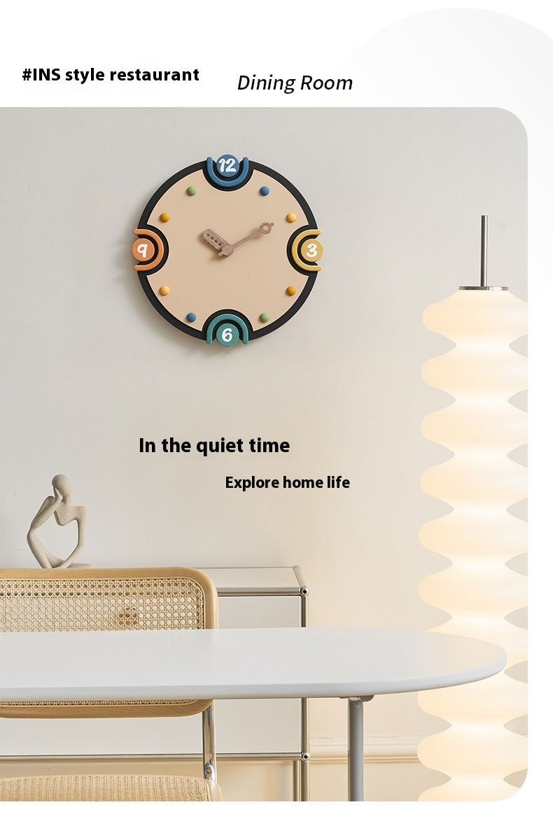 Household Cream Style Clock TV Cabinet Hallway Decorations