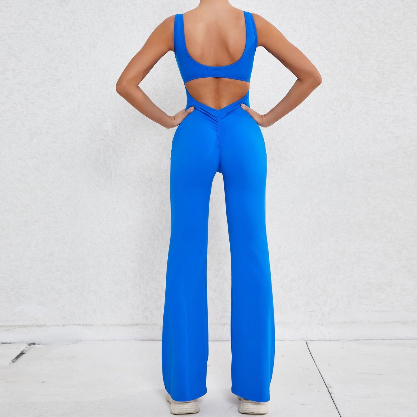 Hollow-out Beauty Back Sports Workout Clothes Jumpsuit