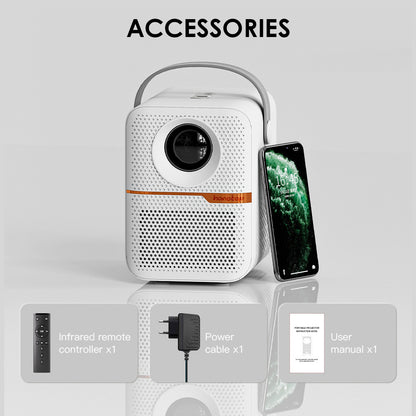 P10 2023 New Super Clear Cross-border Household Mini Portable LCD Projector Android Projector Outdoor