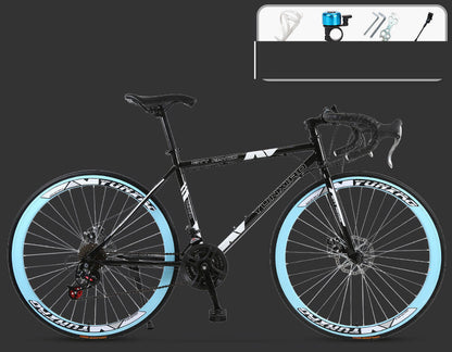 Road Race Variable Speed Solid Tire Double Disc Brake Bicycle