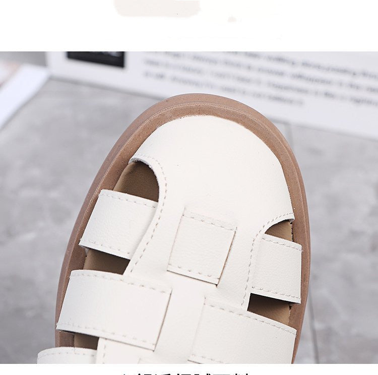 Fashion Plus Size Toe Hollow Hollow Buckle Sandals