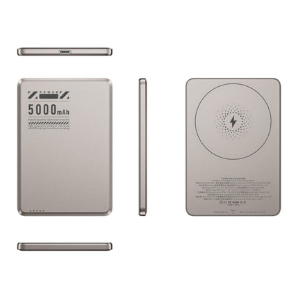 Aluminum Alloy Ultra-thin Double Pop-up Window Creative Magnetic Fast Charging Small Light Power Digital Display Mobile Power Supply