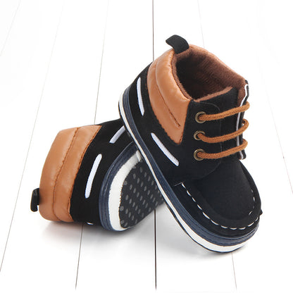 Lacing solid color casual walking shoes