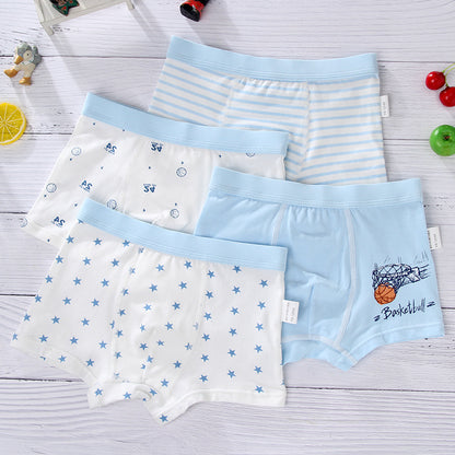 Boys Cartoon Cotton Boxer Shorts Suit