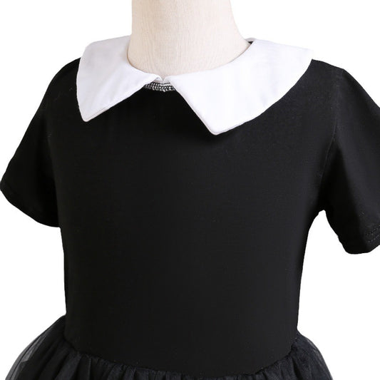 Doll Collar Mesh Umbrella Princess Dress