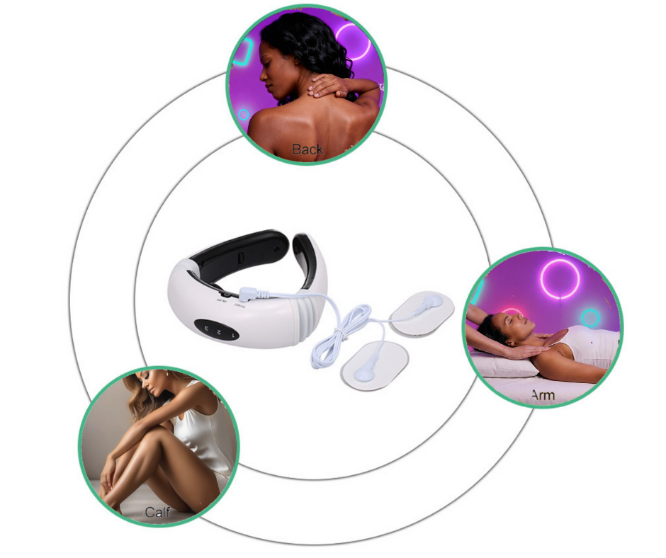 New Neck and back Massager Device Electric Muscle Vibration Stimulation Relaxation Instrument For Neck and back care