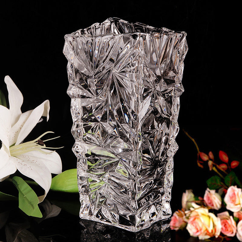 Transparent Glass Vase Living Room Decoration