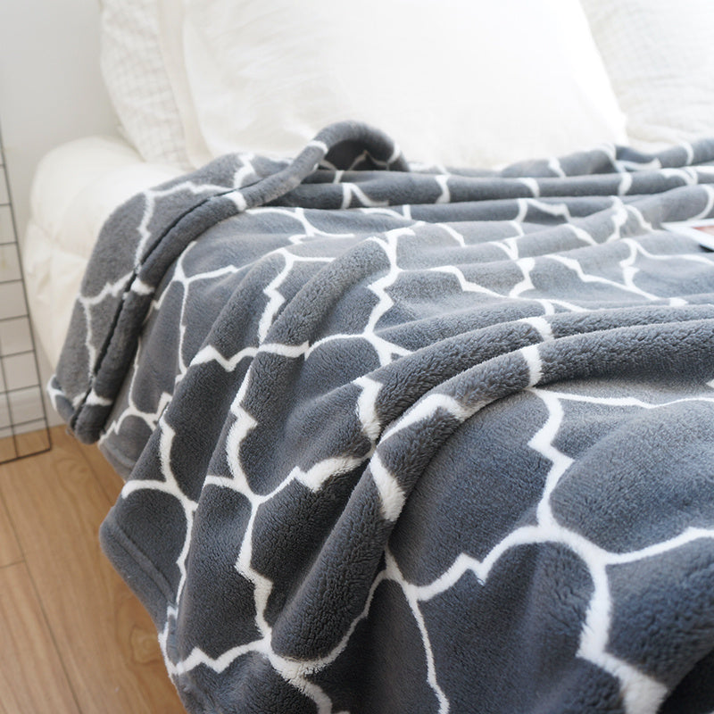 Facecloth Print Winter Lunch Blanket