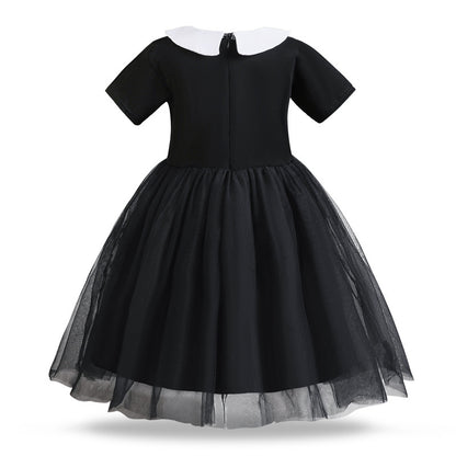 Doll Collar Mesh Umbrella Princess Dress