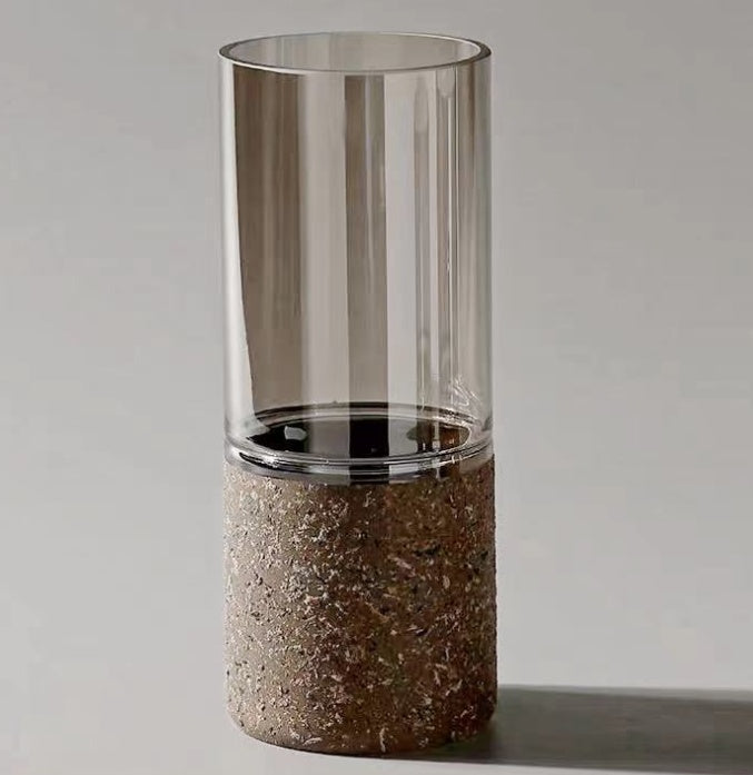 Nordic Light Luxury Straight Glass Vase