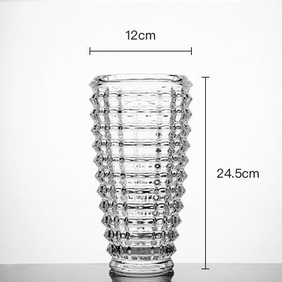 Simple Thickened Aggravated Glass Crystal Vase