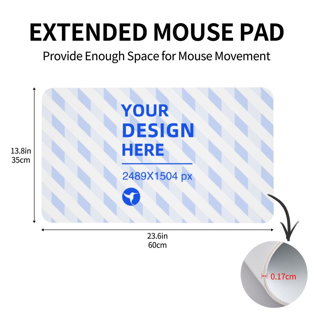 14x24in Horizontal Medium Leather Waterproof Keyboard Pad