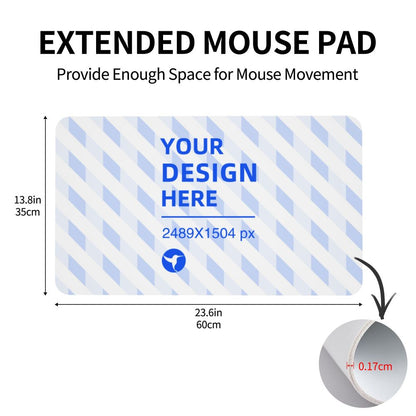 14x24in Horizontal Medium Leather Waterproof Keyboard Pad