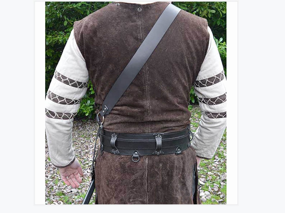 Crossbody Belt Buckle PU Sword Cover Stage Play