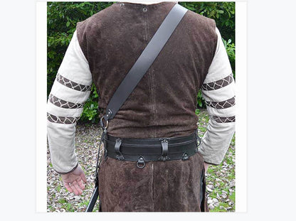 Crossbody Belt Buckle PU Sword Cover Stage Play