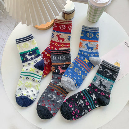 Mid-calf Cartoon Extra Thick Warm Rabbit Wool Socks