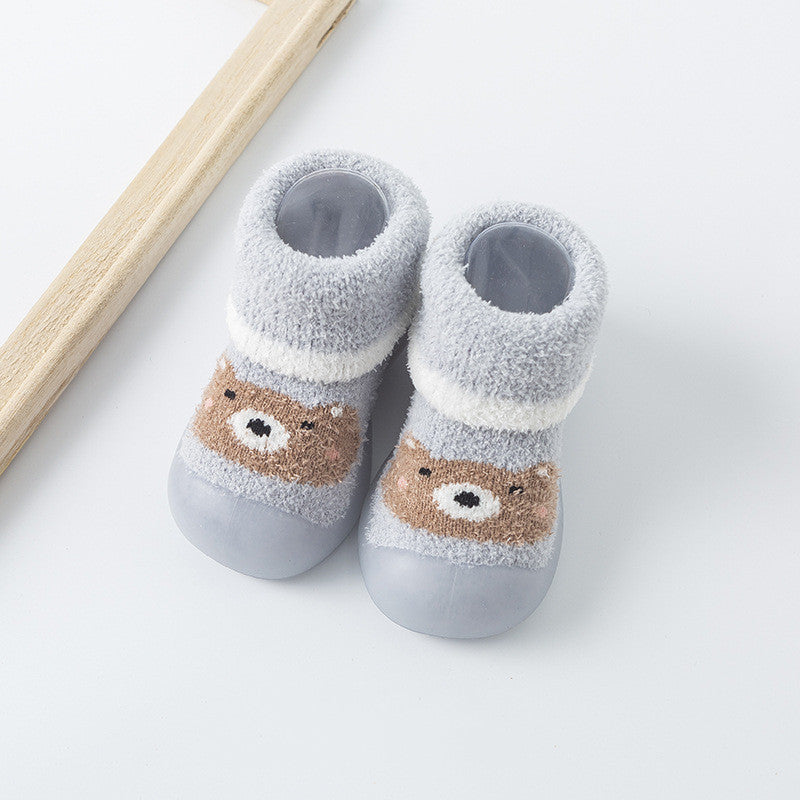 Cartoon Print Cute Cuff Thick Children's Floor Socks