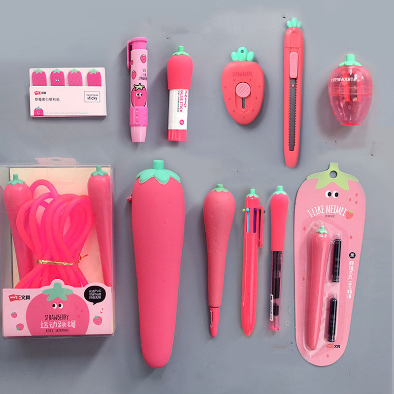 Silicone Pencil Bag Student Cute Plush Storage Bag