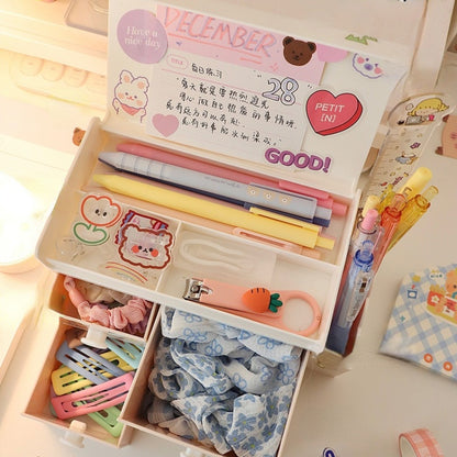 Creative Cute Desktop Storage Box Plastic Drawer Type