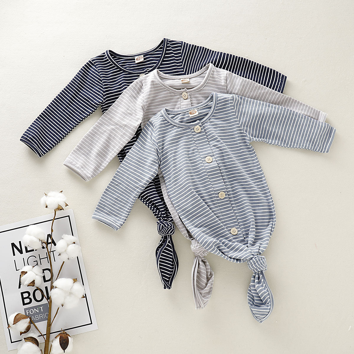 Baby's Solid Color Long Sleeve Sleeping Bag