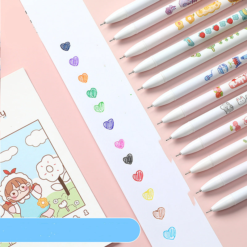 New Twelve-color Hand Account Pen Color Set QTY12