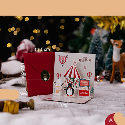 3D Three-dimensional Greeting Card Creative Christmas Eve