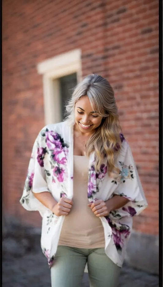 Beautiful summer Digital Print Cardigan women's fashion